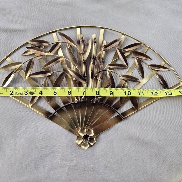 Asian Metal Fan for Wall Decor - Picture 4 of 5
